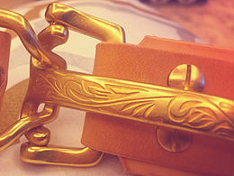 意大利植鞣革纯手工个性皮带｜黄铜雕花 Littleton 骑兵扣