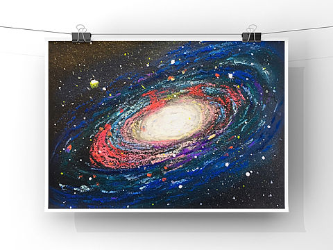 油画棒宇宙星空