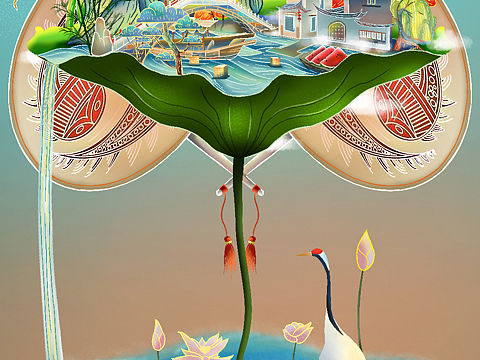 小暑（商业插画）（个人主页-ZNTMzOTgxOTY=） - 商业插画 - 站酷设计师Wu翠花原创素材 - 站酷ZCOOL