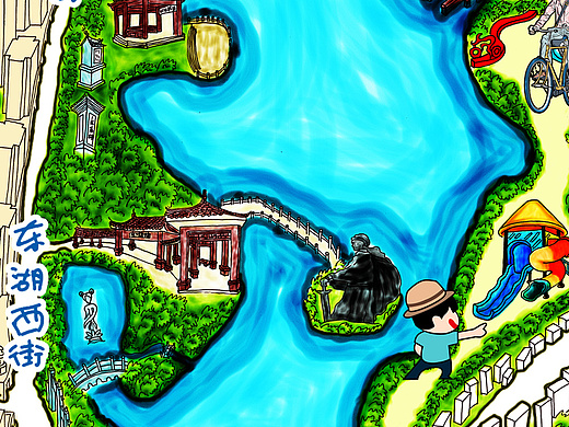 印象贵港系列——手绘东湖