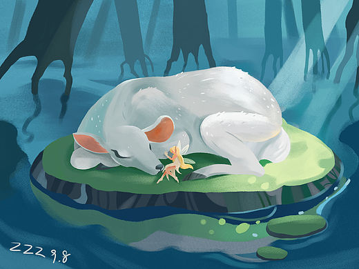 临摹鬼画胡子老师的插画（个人主页-ZNDU2Mzk2MDg=） - 商业插画 - 站酷设计师赵赵赵zzz原创素材 - 站酷ZCOOL