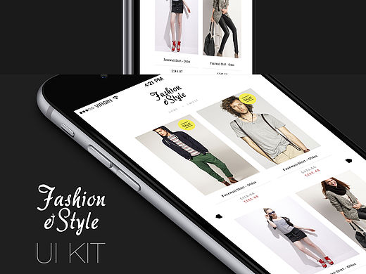 欧美服装web网站 电子商务app UI界面