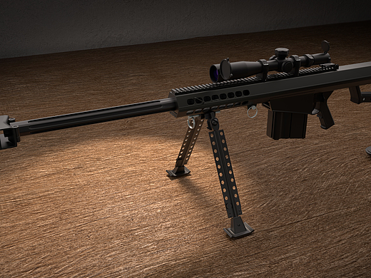 巴雷特M82A1建模渲染
