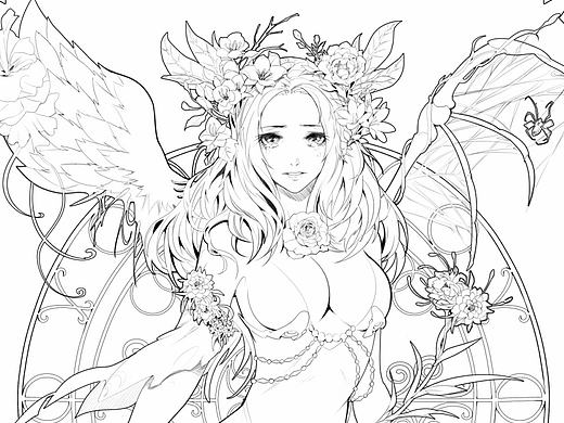 练习 《花系列》 草图和线稿