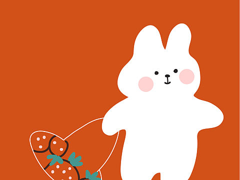 🐰🐰和🍓（个人主页-ZNDQyNDY0ODA=） - 商业插画 - 站酷设计师SeemFish原创素材 - 站酷ZCOOL