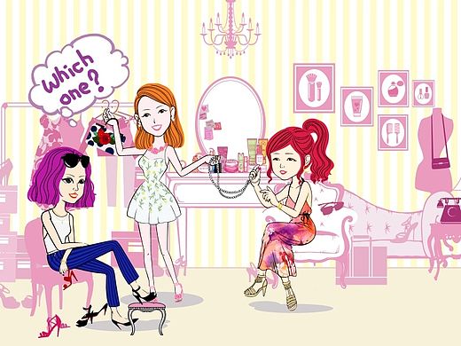 Angelic安姿国际韩妆人物卡通形象