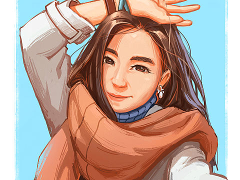 手繪頭像（個人主頁-ZMjkwMDc3MDg=） - 商業(yè)插畫 - 站酷設(shè)計師Duo_e原創(chuàng)素材 - 站酷ZCOOL