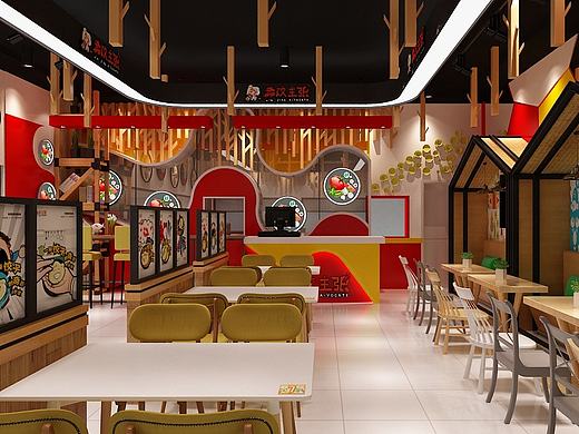 水饺店面设计效果图