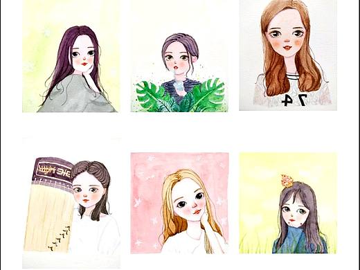 幫別人畫的水彩頭像插畫～單人頭像（個人主頁-ZMzQ5MTIwODg=） - 商業(yè)插畫 - 站酷設(shè)計師媛來是我_Yuan原創(chuàng)素材 - 站酷ZCOOL