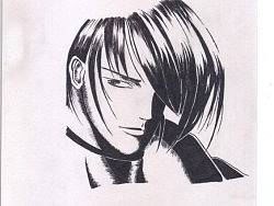 钢笔画，八神庵