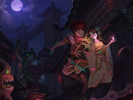 并肩我和你（個(gè)人主頁(yè)-ZMTkzMTkzMjQ=） - 游戲原畫 - 站酷設(shè)計(jì)師畫插畫的大橙子原創(chuàng)素材 - 站酷ZCOOL