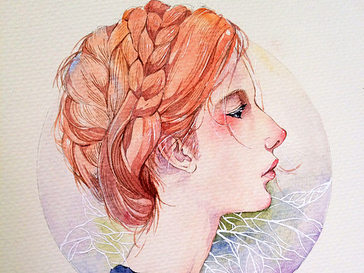 原创水彩 好姑娘【能遇到更好】