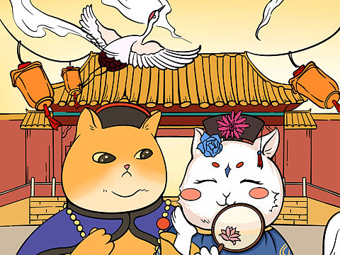包装插画设计—国潮宫廷风