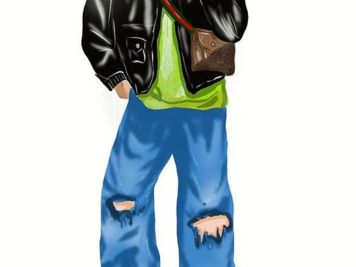 手绘插画—自画像