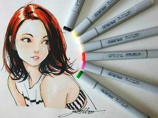 手绘哲：女孩子绘画步骤图