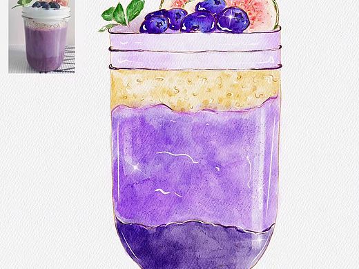 饮品合集（个人主页-ZNTk0NjgwMjQ=） - 商业插画 - 站酷设计师九狸小孩原创素材 - 站酷ZCOOL