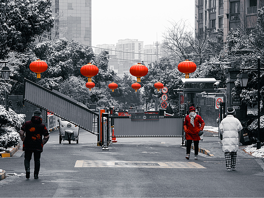 小区的冬天
