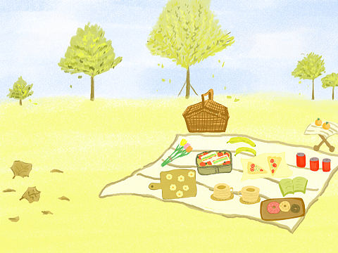 picnic 🍂（个人主页-ZNDI0MDExMjA=） - 艺术插画 - 站酷设计师小牛奶面包原创素材 - 站酷ZCOOL