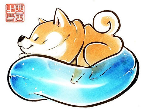 冰火两重天，泳圈身上嵌