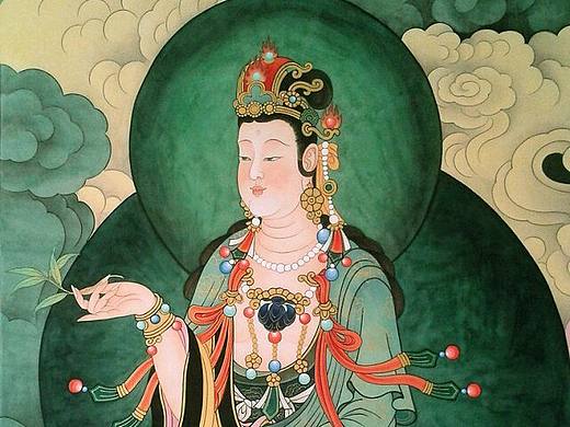 工笔重彩菩萨