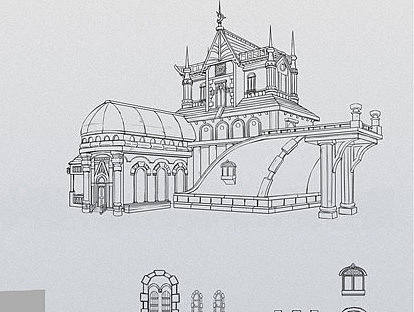 原画设计-场景组件复古洋房