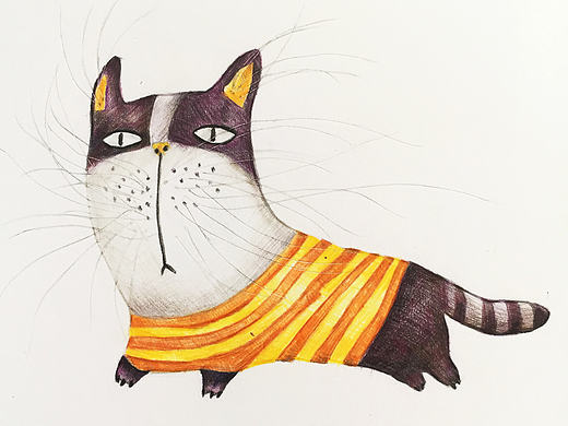 彩铅 狂猫