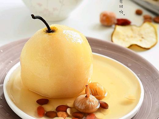 雪梨杏仁儿无花果糖水