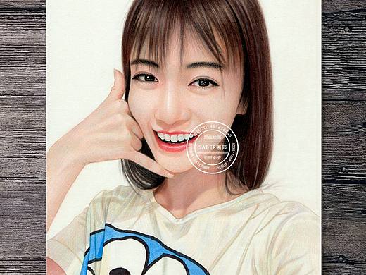 彩铅手绘女神一枚