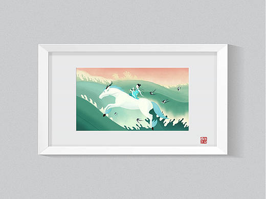 《中国神怪》系列插画作品——海童