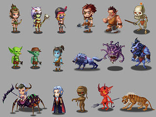 Q版 萌萌打怪兽项目（个人主页-ZNjEzNzk3Mg==） - 游戏原画 - 站酷设计师我是A加原创素材 - 站酷ZCOOL