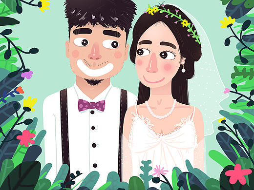 喜帖（个人主页-ZMjAzNDQ4ODg=） - 商业插画 - 站酷设计师陈拜拜去当红军原创素材 - 站酷ZCOOL