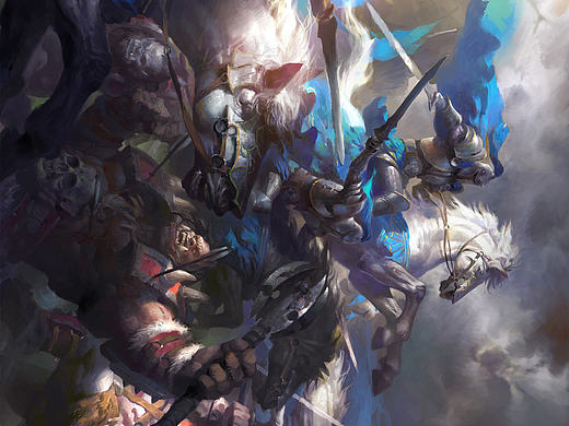 元素动力冯伟新作——魔兽电影海报