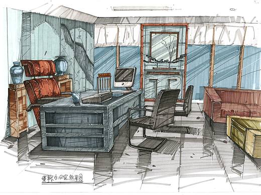 手绘室内 马克笔