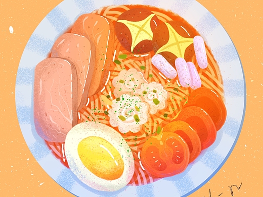 原创 | 美食插画练习 | 拉面