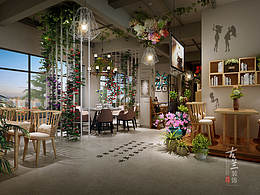 南充餐厅装修设计,南充西餐厅装修设计,南充花园餐厅装修设计——《花坊故事西餐厅》