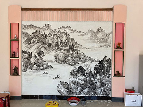 第一次画国画，真不好画