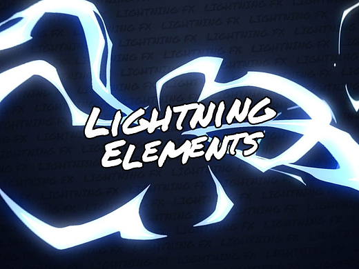 AE模板 | 动感十足充满活力闪电元素包展示