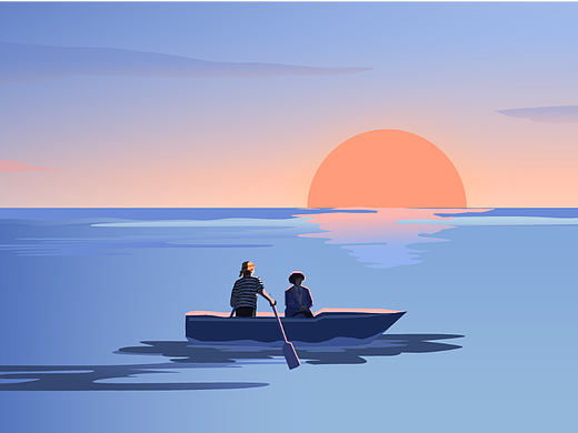 麓湖，一場(chǎng)世界的灣區(qū)之旅長(zhǎng)圖插畫（個(gè)人主頁-ZNjU0ODg2ODQ=） - 商業(yè)插畫 - 站酷設(shè)計(jì)師大業(yè)YEAH原創(chuàng)素材 - 站酷ZCOOL