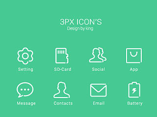 3px icon（个人主页-ZNjYzMjUzMg==） - 图标 - 站酷设计师king锐气原创素材 - 站酷ZCOOL