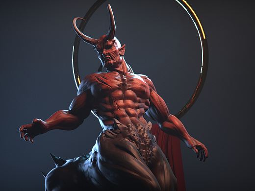 【zbrush】半人兽