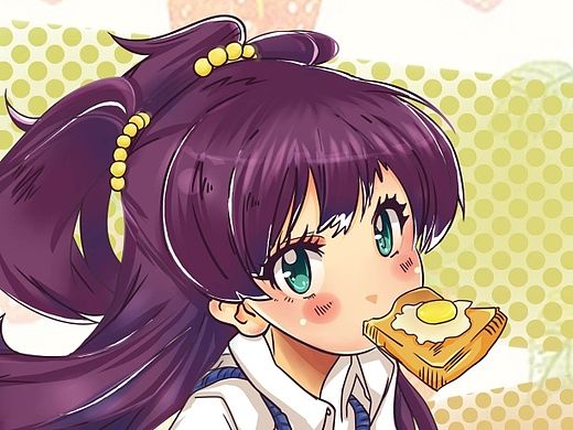 画了一张日系风格的少女，临摹了一张别人的画，不会厚涂，哈哈