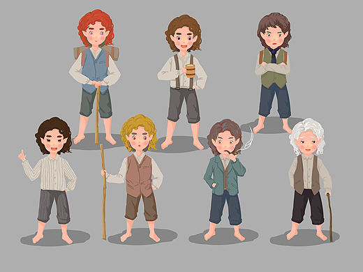 卡通人物角色（个人主页-ZNTQ3MDk5ODA=） - 儿童插画 - 站酷设计师画画的敬之呀原创素材 - 站酷ZCOOL