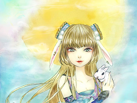 中秋玉兔（个人主页-ZMTgxOTg3NDA=） - 创作习作 - 站酷设计师黄果_原创素材 - 站酷ZCOOL