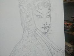 油画京剧人物