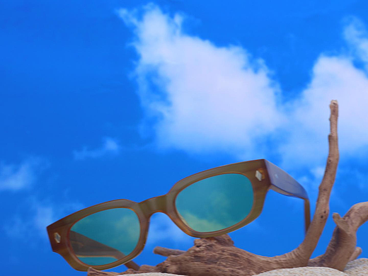 眼镜工厂定制_同GM款黄橙色胶架眼镜MF7719-新创森