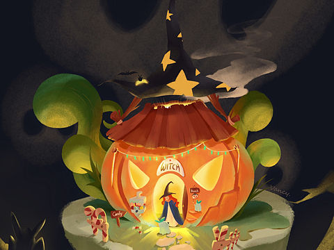 万圣节插画