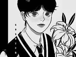 【procreate】黑白