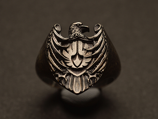 鹰标飞鹰印章戒指