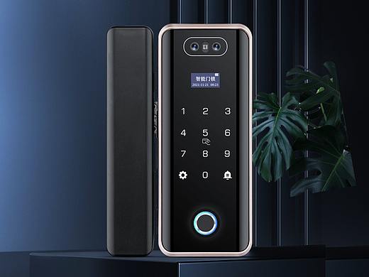 两款玻璃门指纹锁详情页