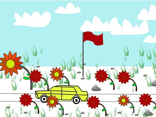 汽车跑得快（个人主页-ZMTg1NTIyNjg=） - 儿童插画 - 站酷设计师试探你的温柔原创素材 - 站酷ZCOOL